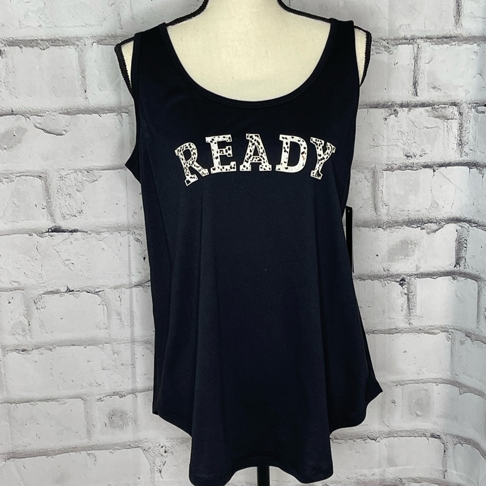Torrid Active Black Long Tank Top READY Cheetah Print Size 14/16